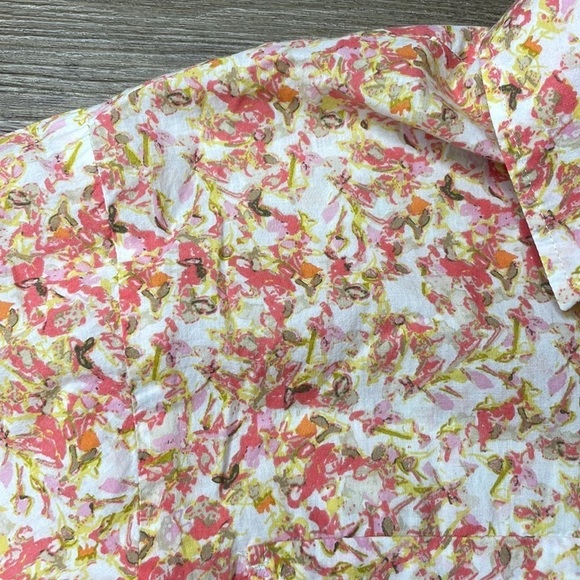 Ann Taylor Loft Women’s Collared Button Down Floral Blouse, size Large - Picture 3 of 9